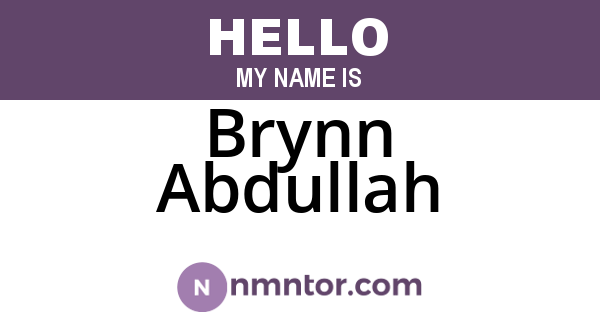 Brynn Abdullah