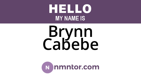 Brynn Cabebe