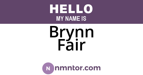 Brynn Fair