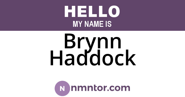 Brynn Haddock