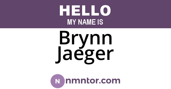 Brynn Jaeger