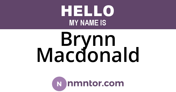 Brynn Macdonald