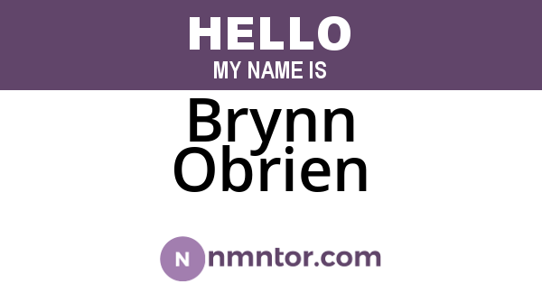 Brynn Obrien