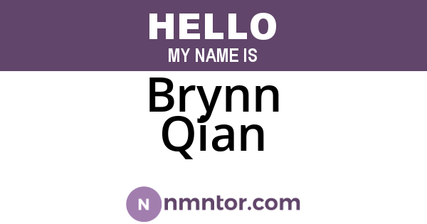Brynn Qian