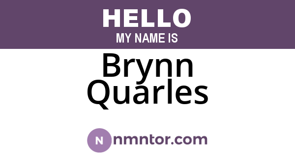 Brynn Quarles