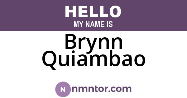 Brynn Quiambao