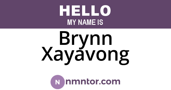 Brynn Xayavong