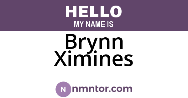 Brynn Ximines