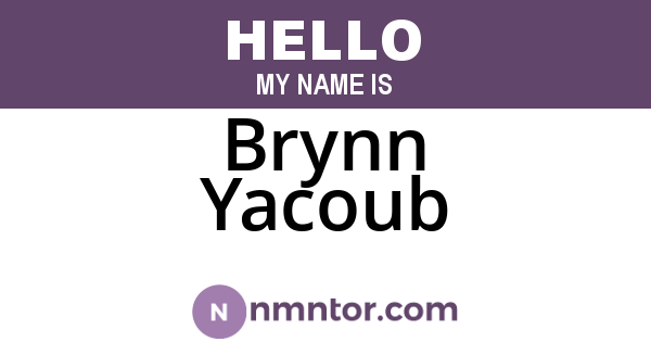Brynn Yacoub