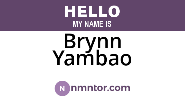 Brynn Yambao