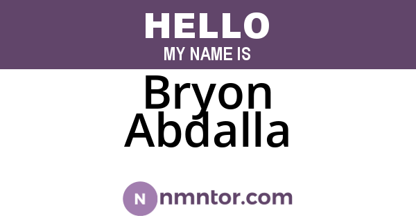 Bryon Abdalla