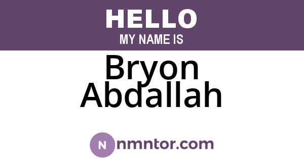 Bryon Abdallah