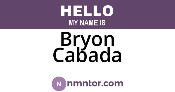 Bryon Cabada