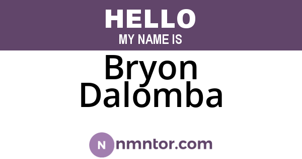 Bryon Dalomba