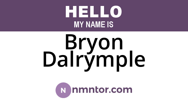 Bryon Dalrymple