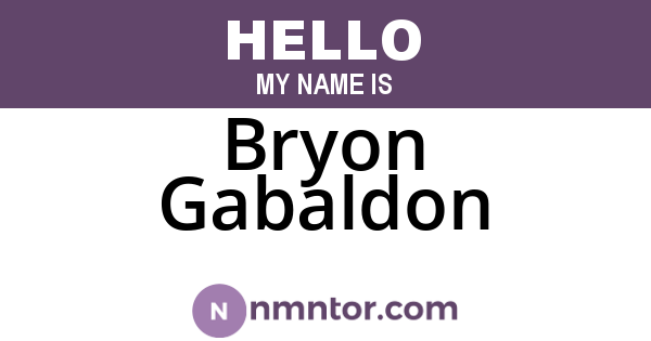 Bryon Gabaldon