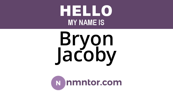 Bryon Jacoby
