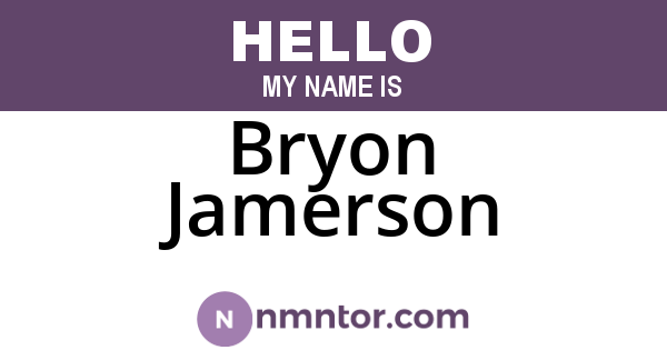 Bryon Jamerson