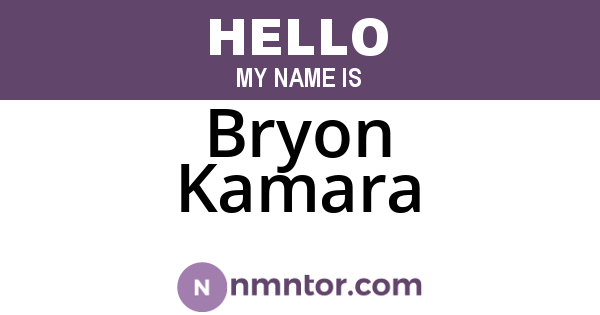 Bryon Kamara