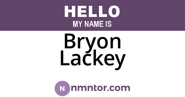 Bryon Lackey