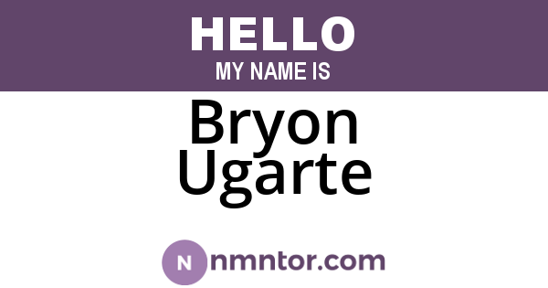 Bryon Ugarte