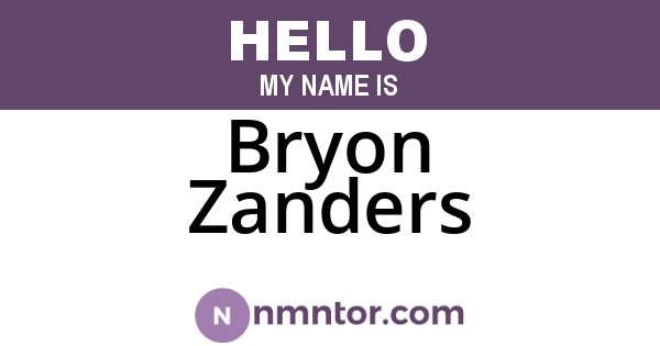 Bryon Zanders