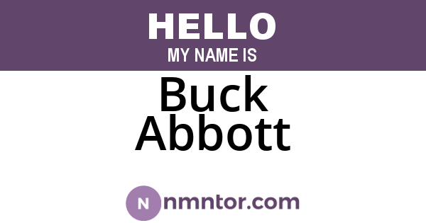 Buck Abbott