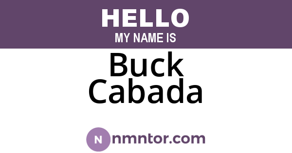 Buck Cabada