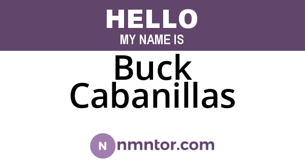 Buck Cabanillas