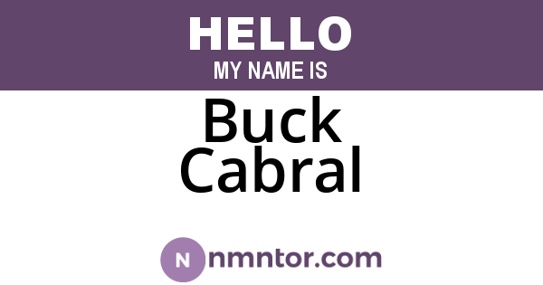 Buck Cabral