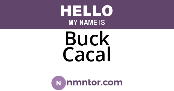 Buck Cacal