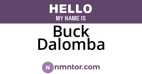 Buck Dalomba