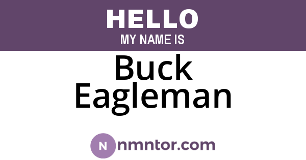 Buck Eagleman