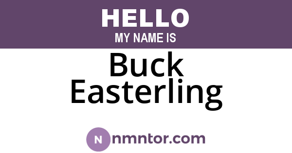 Buck Easterling