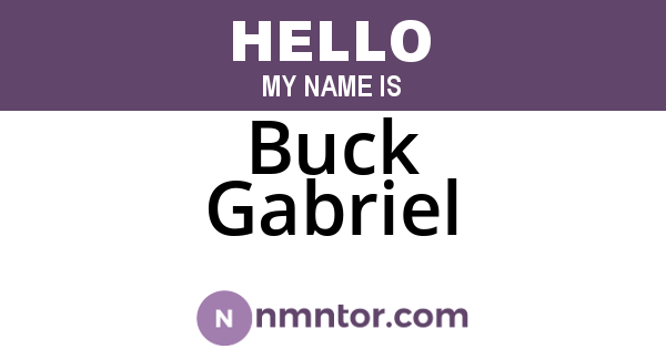 Buck Gabriel