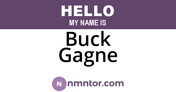 Buck Gagne