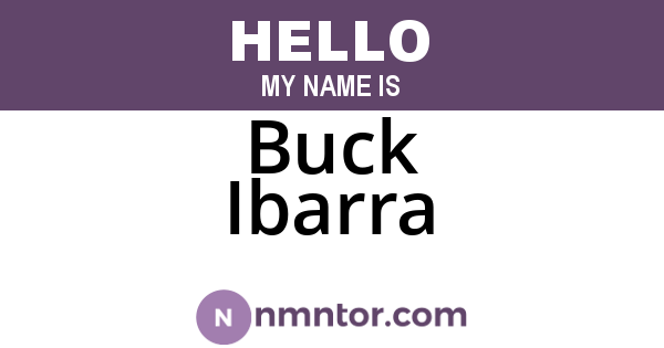 Buck Ibarra