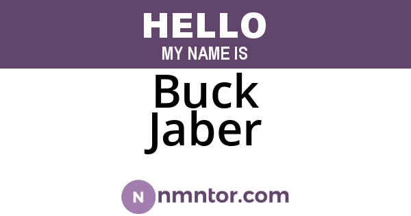 Buck Jaber