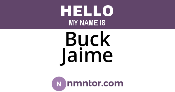 Buck Jaime