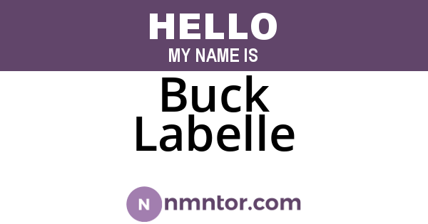 Buck Labelle