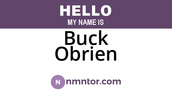 Buck Obrien