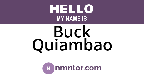 Buck Quiambao