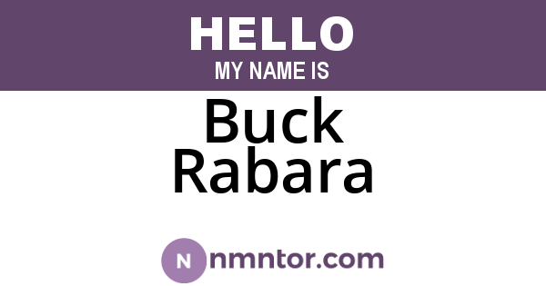 Buck Rabara