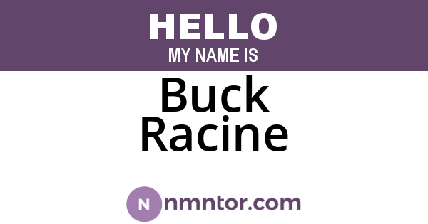 Buck Racine