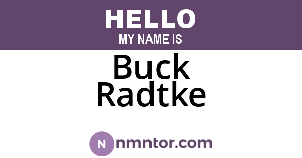 Buck Radtke
