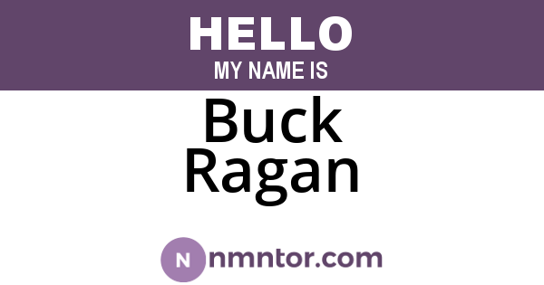 Buck Ragan