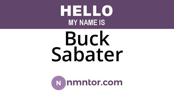Buck Sabater