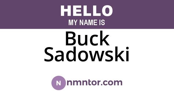 Buck Sadowski