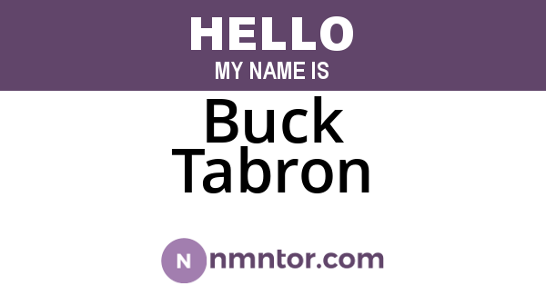 Buck Tabron