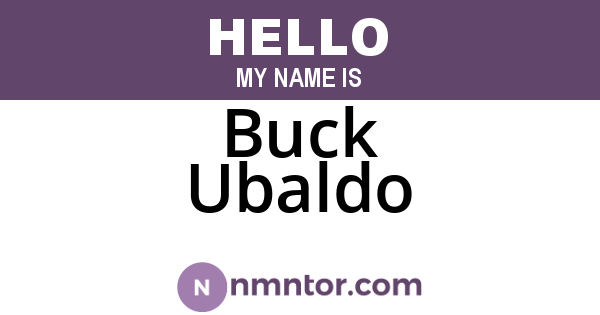 Buck Ubaldo